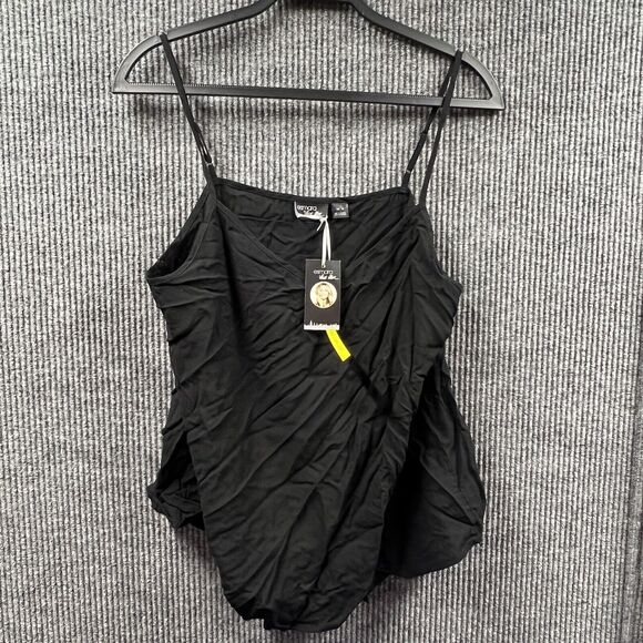Esmara Camisole Heidi Klum Womens Size 10 Black Fashionable‎ Tank Top Shirt - Picture 1 of 7